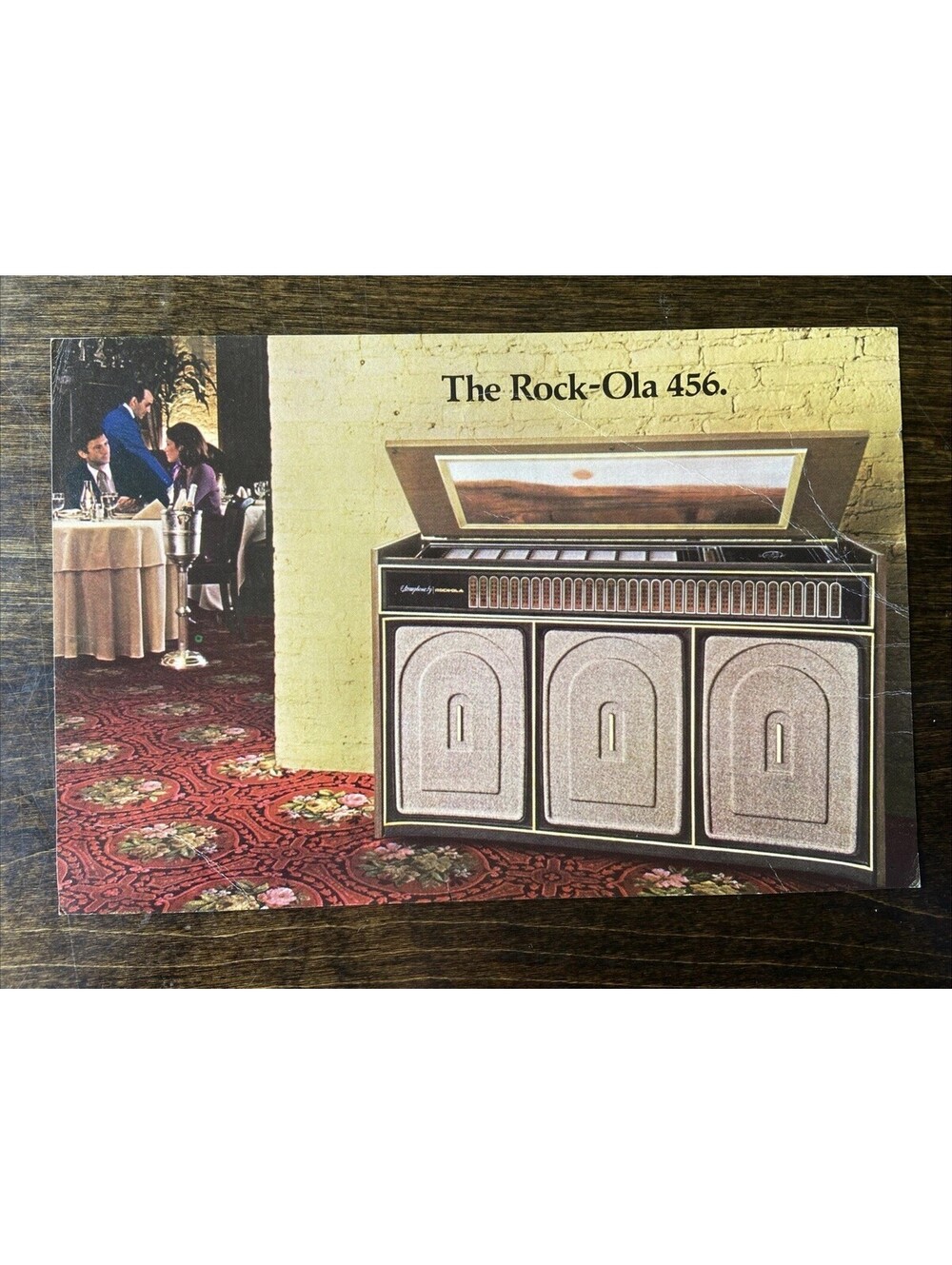 Rock-ola 456 Jukebox Arcade Pinball FLYER Original Ad Promo Poster Not PCB